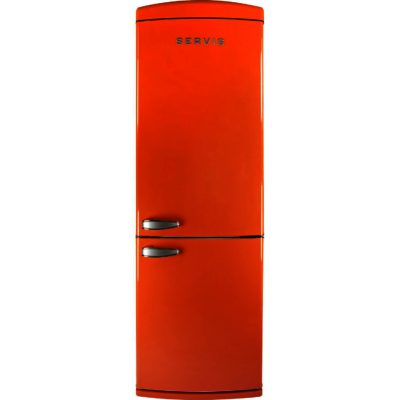 Servis C60185NFTG Retro Frost Free Fridge Freezer in Tangerine Dream